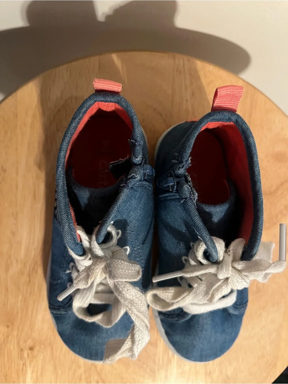 Carter’s Girls Denim Girl Power High Top Sneakers Size 9